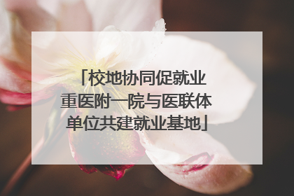 校地协同促就业 重医附一院与医联体单位共建就业基地