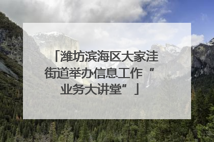 潍坊滨海区大家洼街道举办信息工作“业务大讲堂”