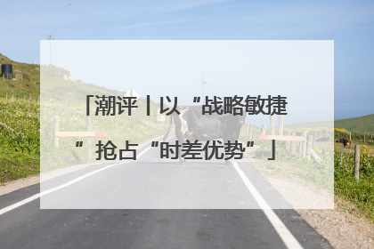 潮评丨以“战略敏捷”抢占“时差优势”
