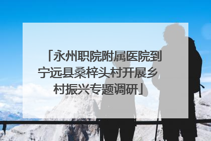 永州职院附属医院到宁远县桑梓头村开展乡村振兴专题调研