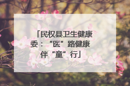 民权县卫生健康委：“医”路健康伴“童”行