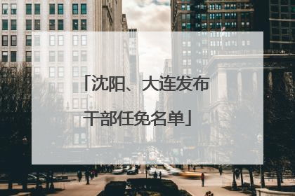 沈阳、大连发布干部任免名单