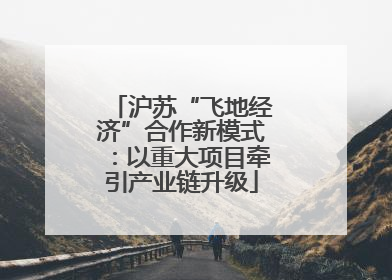 沪苏“飞地经济”合作新模式：以重大项目牵引产业链升级