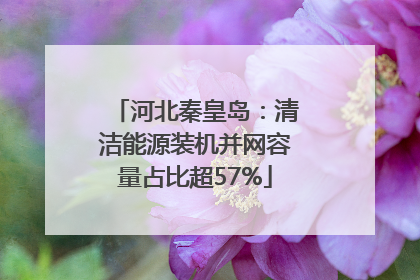 河北秦皇岛：清洁能源装机并网容量占比超57%