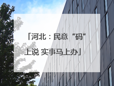 河北：民意“码”上说 实事马上办