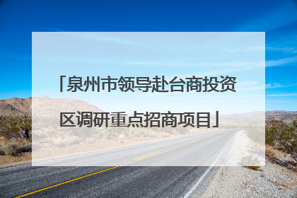 泉州市领导赴台商投资区调研重点招商项目