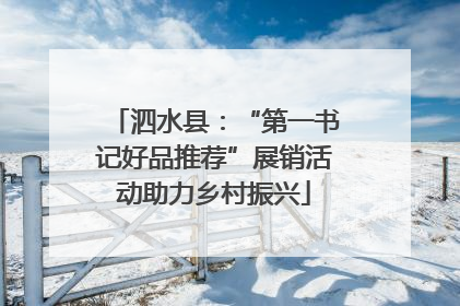 泗水县：“第一书记好品推荐”展销活动助力乡村振兴