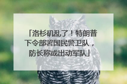 洛杉矶乱了！特朗普下令部署国民警卫队，防长称或出动军队