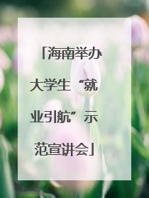 海南举办大学生“就业引航”示范宣讲会
