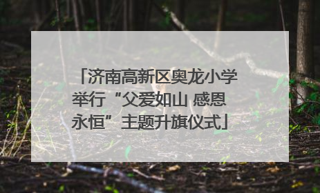 济南高新区奥龙小学举行“父爱如山 感恩永恒”主题升旗仪式