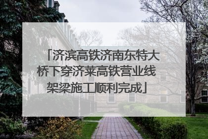 济滨高铁济南东特大桥下穿济莱高铁营业线架梁施工顺利完成