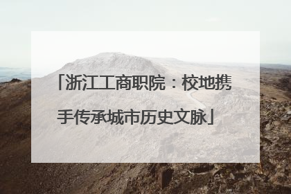 浙江工商职院：校地携手传承城市历史文脉