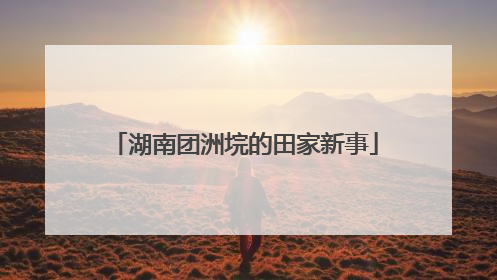 湖南团洲垸的田家新事