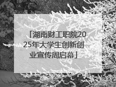 湖南财工职院2025年大学生创新创业宣传周启幕