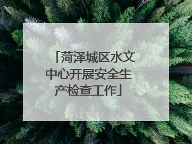 菏泽城区水文中心开展安全生产检查工作
