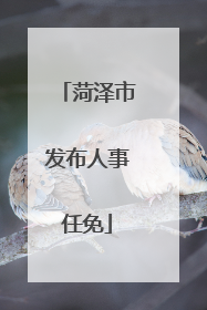 菏泽市发布人事任免