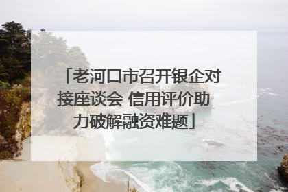 老河口市召开银企对接座谈会 信用评价助力破解融资难题