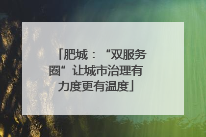 肥城：“双服务圈”让城市治理有力度更有温度