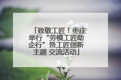 致敬工匠！枣庄举行“劳模工匠助企行”暨工匠创新主题 交流活动