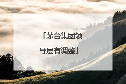 茅台集团领导层有调整