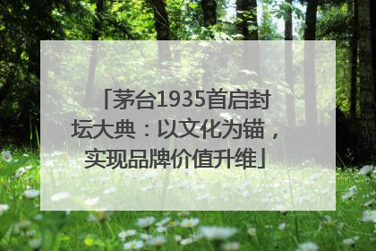 茅台1935首启封坛大典：以文化为锚，实现品牌价值升维