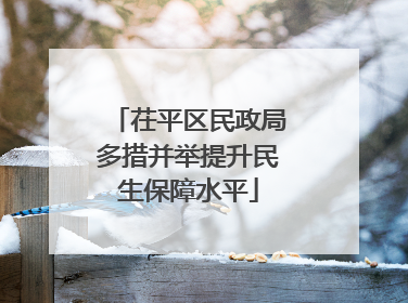 茌平区民政局多措并举提升民生保障水平