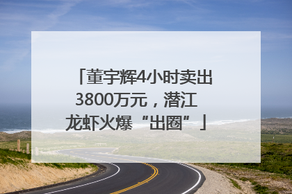 董宇辉4小时卖出3800万元，潜江龙虾火爆“出圈”