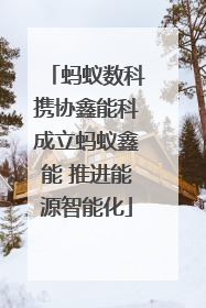 蚂蚁数科携协鑫能科成立蚂蚁鑫能 推进能源智能化