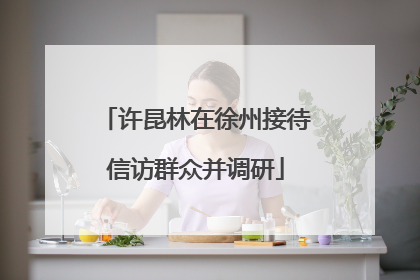 许昆林在徐州接待信访群众并调研