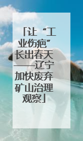 让“工业伤疤”长出春天——辽宁加快废弃矿山治理观察