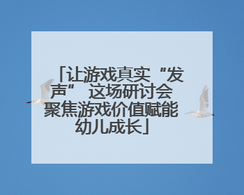 让游戏真实“发声” 这场研讨会聚焦游戏价值赋能幼儿成长