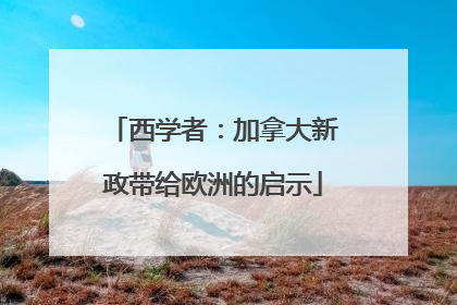 西学者：加拿大新政带给欧洲的启示