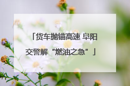 货车抛锚高速 阜阳交警解“燃油之急”