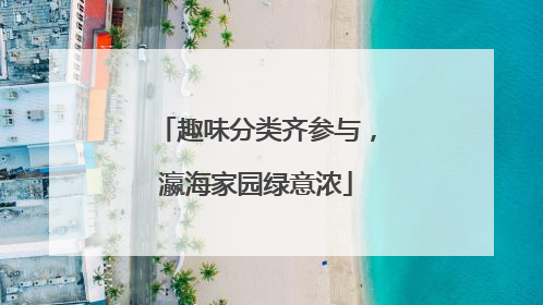 趣味分类齐参与，瀛海家园绿意浓