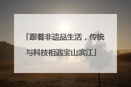 跟着非遗品生活，传统与科技相遇宝山滨江