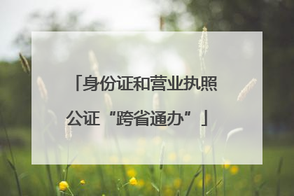 身份证和营业执照公证“跨省通办”