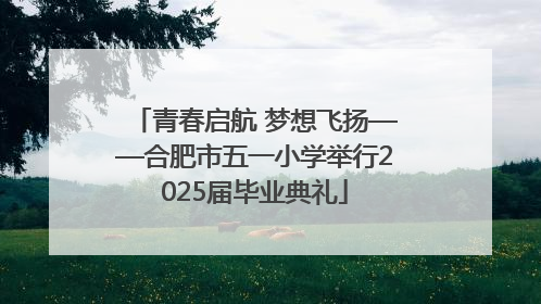 青春启航 梦想飞扬——合肥市五一小学举行2025届毕业典礼