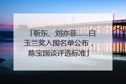 靳东、刘亦菲……白玉兰奖入围名单公布，陈宝国谈评选标准