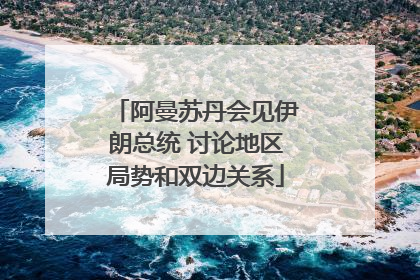 阿曼苏丹会见伊朗总统 讨论地区局势和双边关系