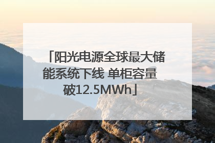 阳光电源全球最大储能系统下线 单柜容量破12.5MWh