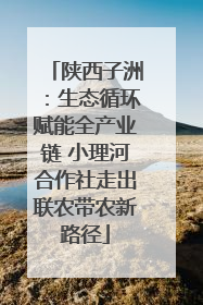 陕西子洲：生态循环赋能全产业链 小理河合作社走出联农带农新路径