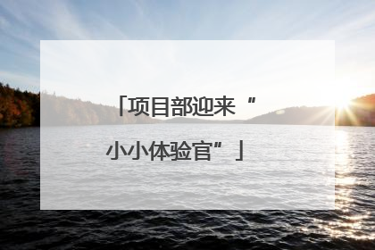 项目部迎来“小小体验官”