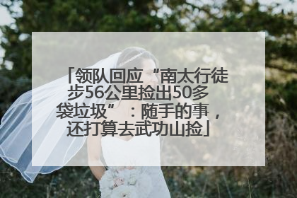 领队回应“南太行徒步56公里捡出50多袋垃圾”：随手的事，还打算去武功山捡