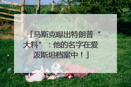 马斯克曝出特朗普“大料”：他的名字在爱泼斯坦档案中！