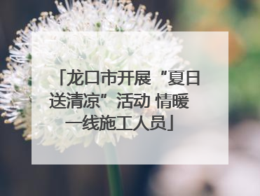 龙口市开展“夏日送清凉”活动 情暖一线施工人员