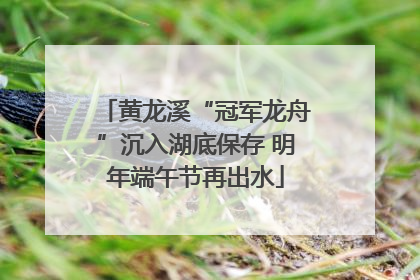 黄龙溪“冠军龙舟”沉入湖底保存 明年端午节再出水