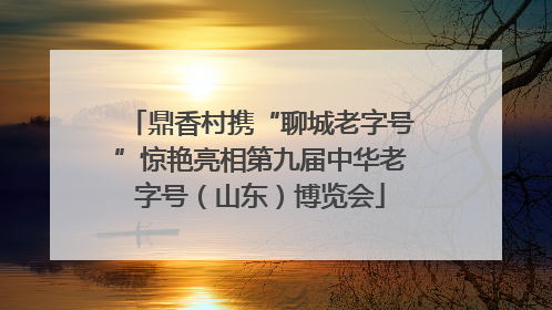 鼎香村携“聊城老字号”惊艳亮相第九届中华老字号（山东）博览会