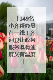 149名小齐帮办员在一线！齐河县让政务服务既有速度又有温度