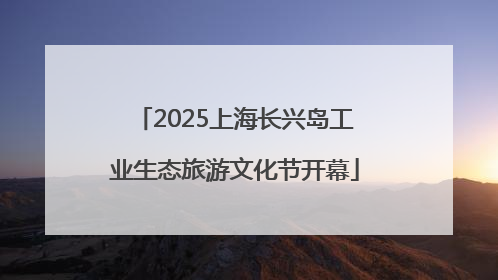 2025上海长兴岛工业生态旅游文化节开幕