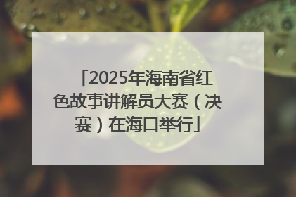 2025年海南省红色故事讲解员大赛（决赛）在海口举行